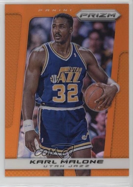 2013-14 Panini Prizm Orange Prizm 52/60 Karl Malone #241 HOF 8yo