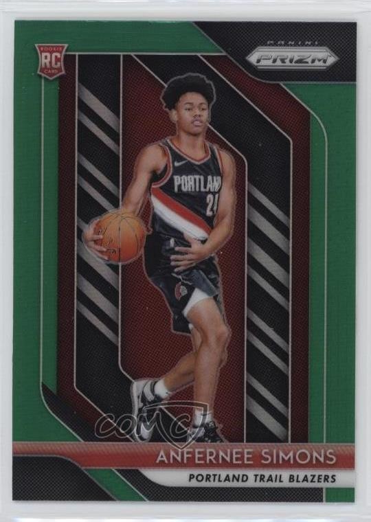 2018-19 Panini Prizm Green Prizm Anfernee Simons #61 0n64