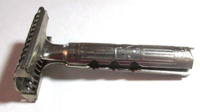 VTG 1930s Williams Split Handle De Safety Razor Pinch Bottom Open