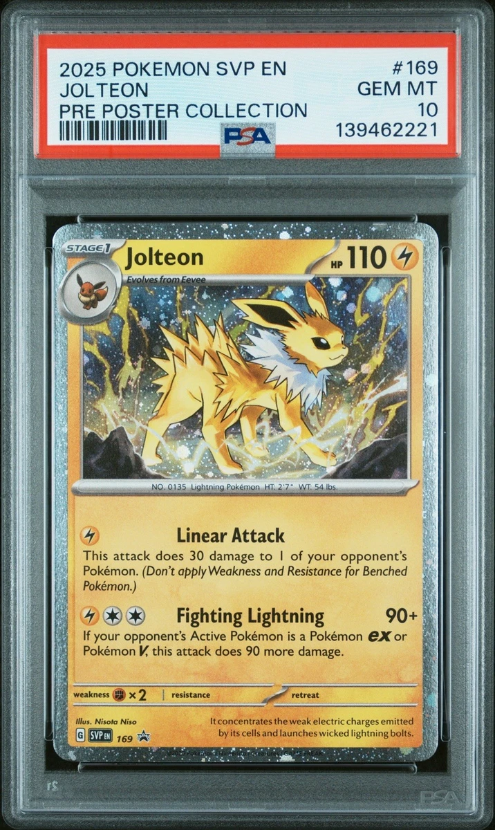Pokémon TCG Grade 10 Jolteon Individual Collectible Card Game