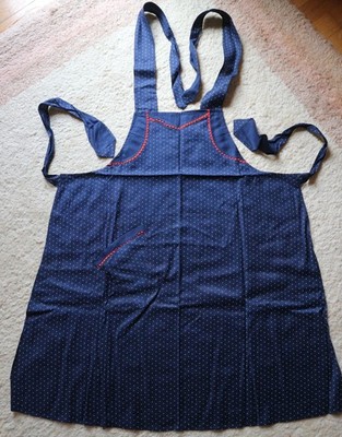 Latzschürze, Blaudruck (?), Gr. M-L, wie neu