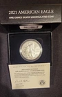 2021-W Uncirculated $1 Type 2 American 1oz Silver Eagle Box  & COA 21EGN *h
