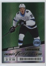 2024 Upper Deck Credentials Debut Ticket Access Green 20/25 Josh Doan #124 1m83