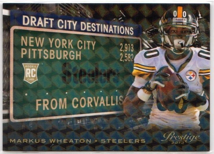 2013 Prestige Draft City Destinations Holokote /100 Markus Wheaton #14 RC