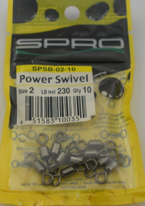 Spro SPSB-02-10 10CT Heavy SS Swivel Gunmetal Black Finish 230Lb Test - Image 2 of 2
