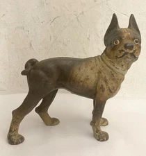 Antique Cast Iron Doorstop BOSTON TERRIER National Foundry #149