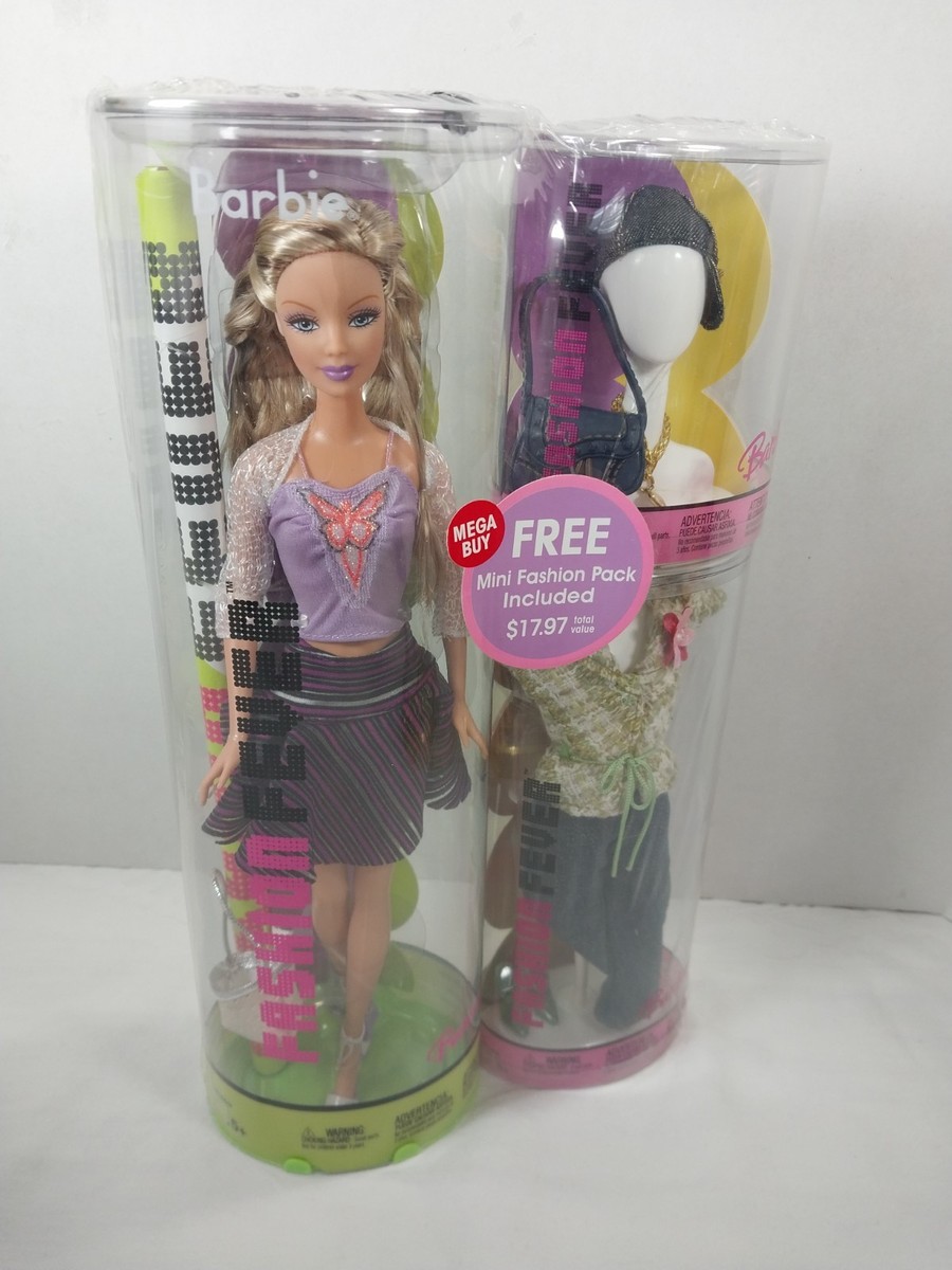 2004 Mattel Barbie Fashion Fever Doll H0644 w/Mini Fashion Pack