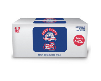 Andy Capp s Hot Fries Chips 0.85oz Bags 48ct Bulk Snack Box Spicy Crunchy Snack