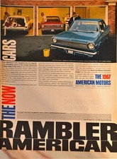 Rambler American 220 Wagon Rogue Convertible 2 door Motors 1966 Vintage Print Ad