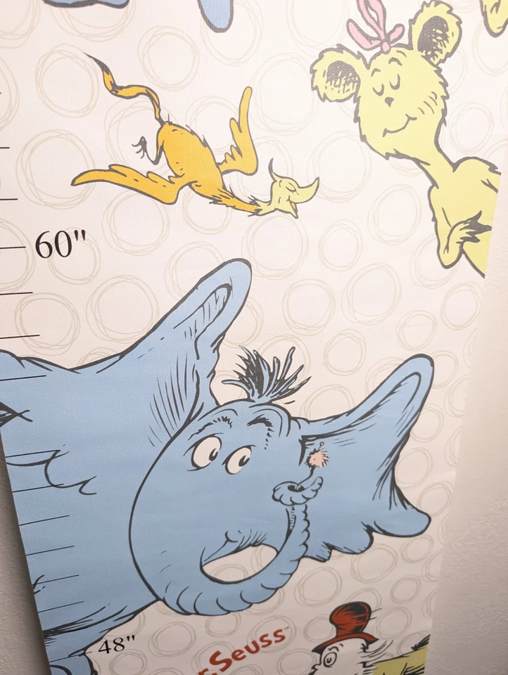 Trend Lab Dr. Seuss Friends Canvas Growth Chart, Blue/Red/Yellow/Gray/White - Image 3 of 4