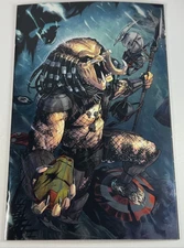 PREDATOR KILLS THE MARVEL UNIVERSE #1 MARVEL 2025 MICHELE BANDINI FOIL VARIANT