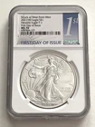 2021 (W) Heraldic Silver Eagle T-1 Struck at West Point NGC MS70 FDI Milk Spots