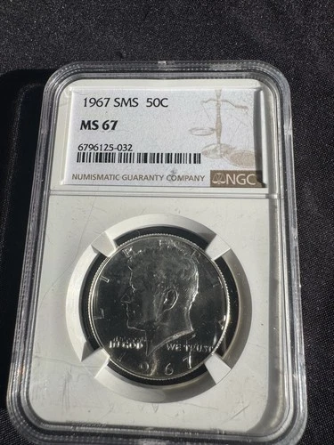 1967 SMS Silver Kennedy Half Dollar NGC MS67