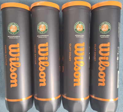 4 x 4er-Dose Wilson Tennisbälle Roland Clay Court, neu, druckverpackt