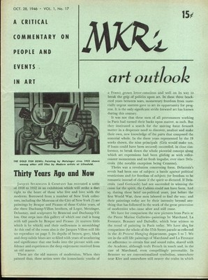 MKR's ART OUTLOOK Max Weber Campanella 10/28/1946