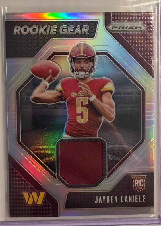 2024 Prizm Jayden Daniels Rookie Gear Patch RC #RG-JDS Washington Commanders