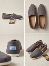 TOMS Ash Canvas Slip On Alpargata Flats Womens 7 NWT 50