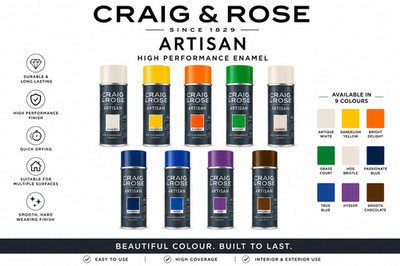 Emaille Glanz Sprühfarbe - schnelltrocknend - Craig & Rose 400ml