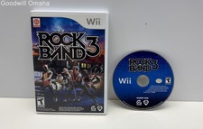 Nintendo Wii - Rock Band 3 + Case & Manual - Boot Tested