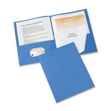 Avery AVE47976 Two Pocket Folder Light Blue 11x8.5 20 Sheet Capacity
