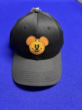 2025 Disney Parks Halloween Mickey Mouse Pumpkin Black Baseball Cap Hat New HTF