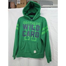 Brothers Wild Card Green Graphic Hoodie Sweatshirt Kids XXL