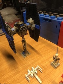 lego star wars x-wing fighter 7140, Plus Tie Fighters