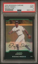 2004 Bowman Chrome Refractor #147 Rickie Weeks PSA 9 RC Rookie