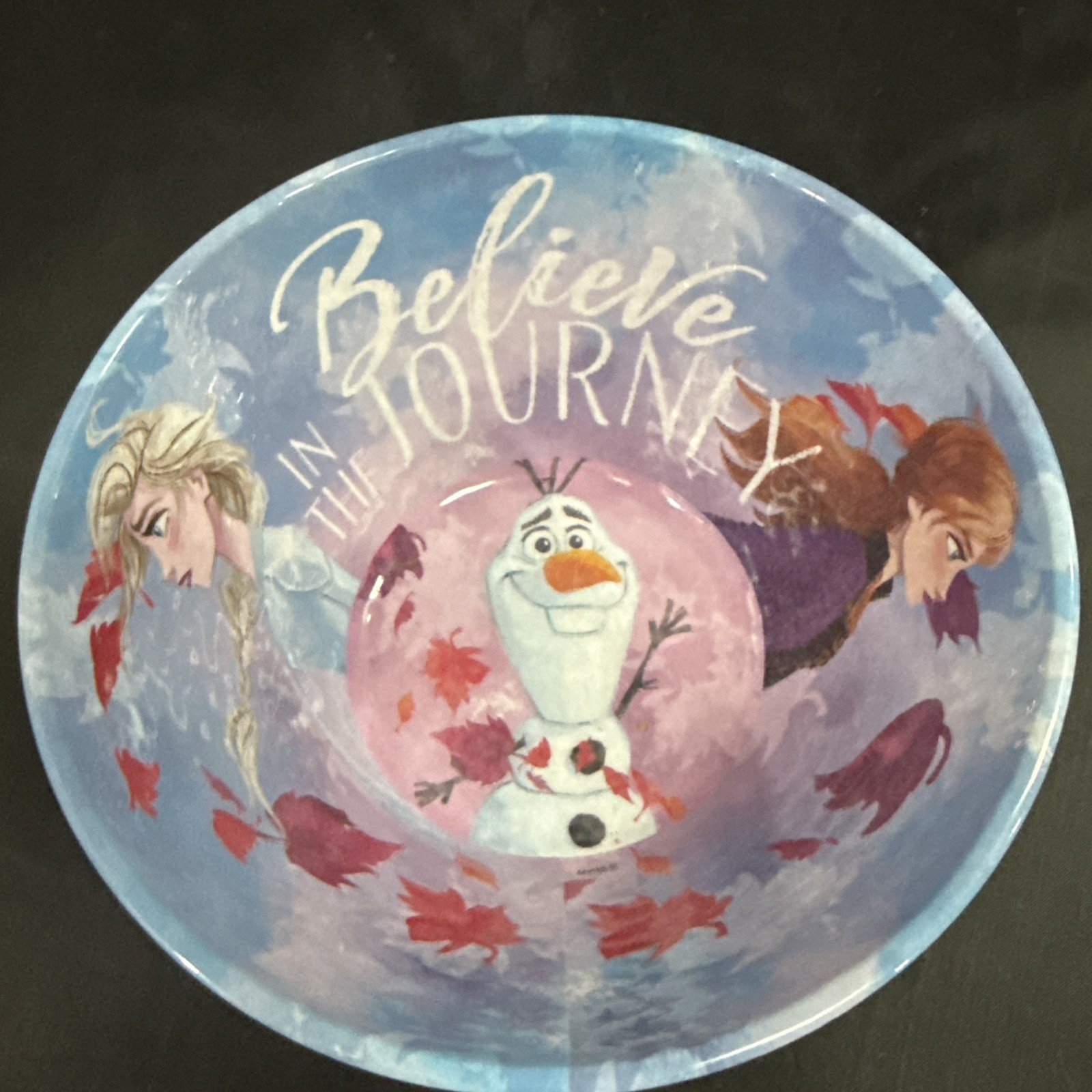 Olaf Frozen 4" Bowl Purple Melamine Plastic Zak Designs Age 