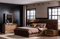 Schlafzimmer Set Komplett Kleiderschrank Nachttische Bett Schrank 5Tlg.