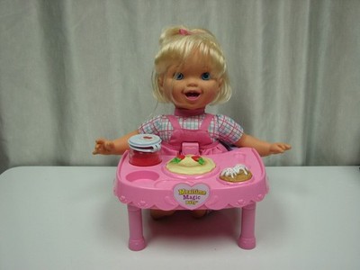 1998 Vintage Mealtime Magic baby Doll Playset By Toy Biz Works!