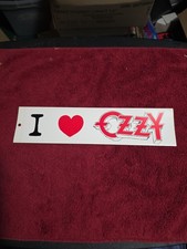 Ozzy Osbourne Vintage I Love Ozzy Bumper Sticker NOS Unused Original