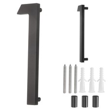 6" Solid Aluminum Floating House Numbers for Outside Address(Number 1, Black)