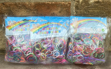 Colourful MIxed Loom Bands with Clips - 12 X 300 Multipack - New Sealed