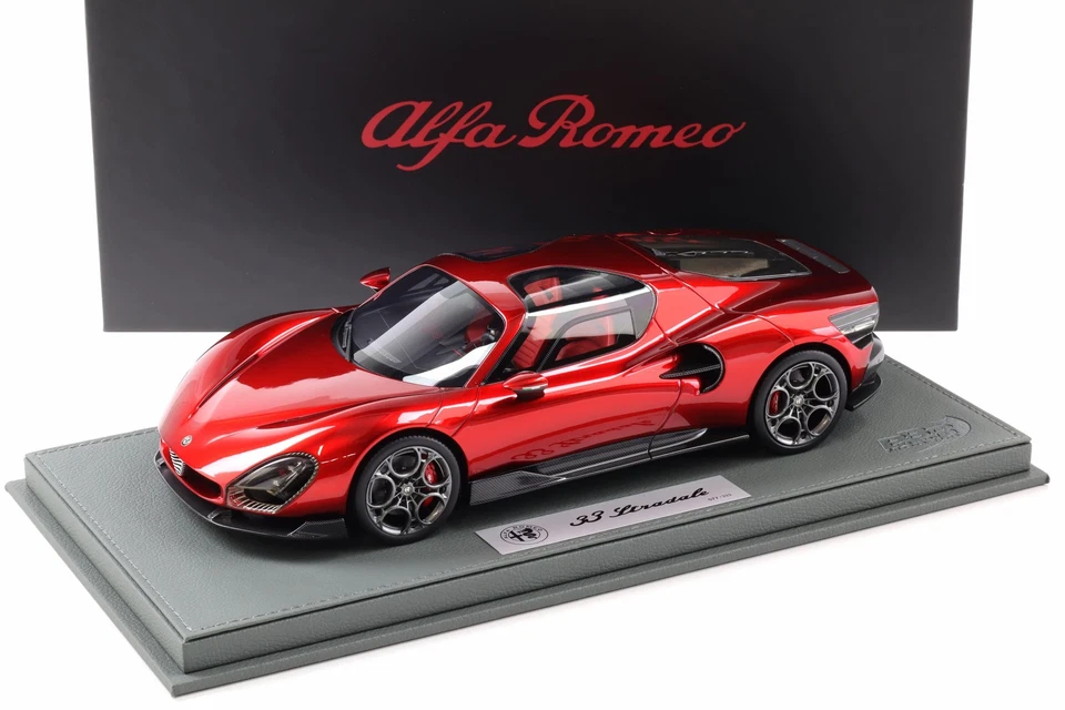 1:18 BBR Alfa Romeo 33 Stradale Rosso Villa d´Este red metallic - Limited 333 pc