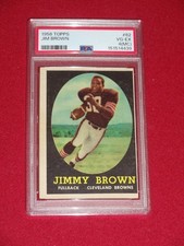 1958 Topps Jim Brown Rookie PSA 4 #62 MC Undergraded 5 Crease Free RC