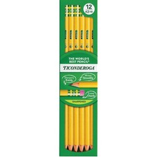 Wood-Cased Pencils 12 Count Pre-Sharpened HB Soft Yellow Writing Tool