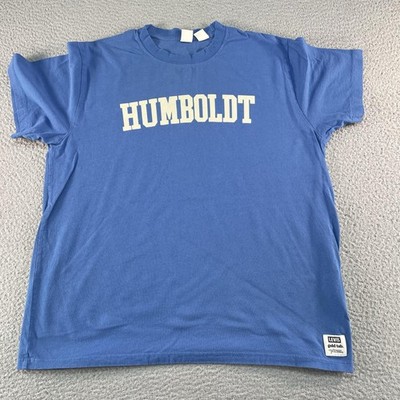 Levis Gold Tab Humboldt Shirt Mens Large Blue College Campus Graphic Tee Y2K