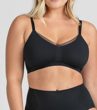 Honeylove Liftwear Crossover Bra Wireless 2X VAMP BLACK NWT