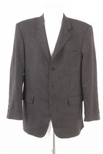 Christian Berg Sakko Herren Gr. 26 Grau 100% Kaschmir Fischgrät Gaenslen Völter