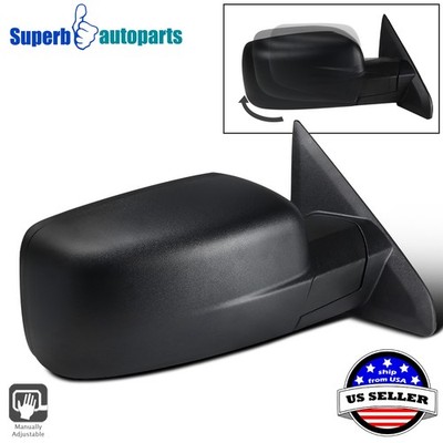 Fit 2009-2019 Dodge Ram 1500 Manual Foldable ABS Right Passenger Side Mirror 1PC
