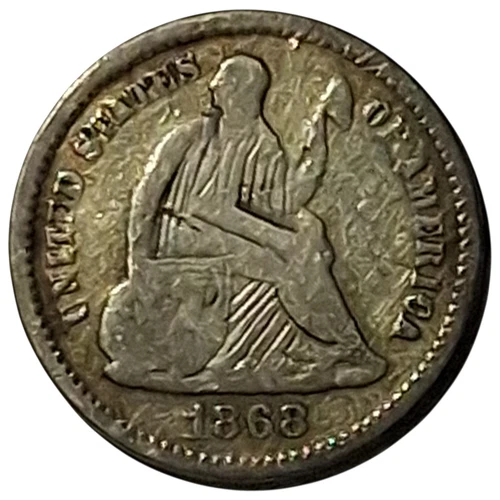 1868-S Seated Liberty Half Dime – San Francisco Silver Coin