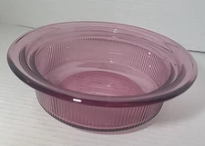 Vintage Corning Vision Ware Cranberry V-30-B 24 OZ Glass Ribbed Casserole Dish