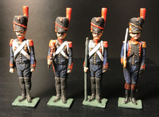French Napoleonic Guard Metal Soldiers - Nicely painted. 4 TOTAL 