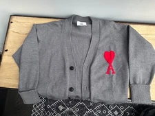 ami paris ami de coeur cardigan - mens size medium