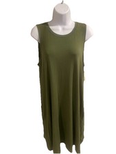 TIME AND TRU WOMENS SLEEVELESS KNIT DRESS SIZE LARGE 12-14 WITH POCKETS NWT
