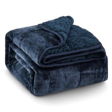 Super Fuzzy Soft Sherpa Fleece Weighted Blanket, 15 lbs Dual Sided Fluffy Hea...