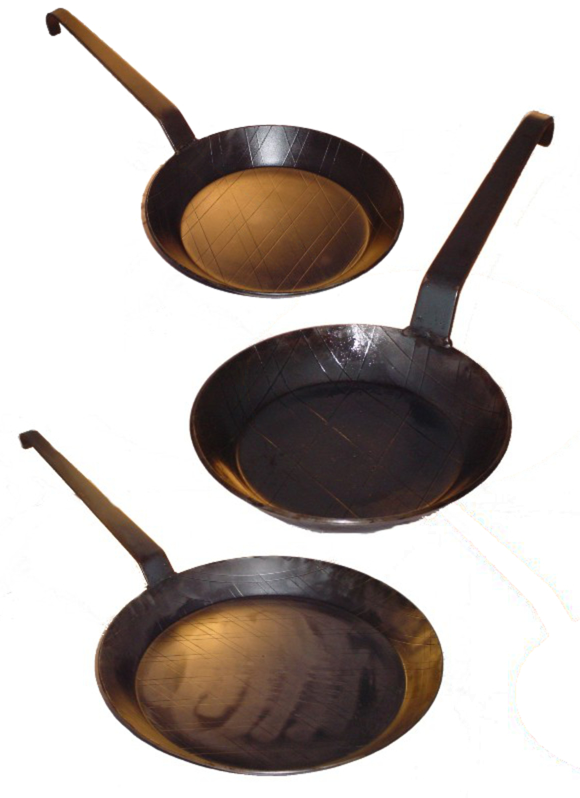 Bratpfanne Rautenprägung Tornwald-Schmiede Eisenpfanne 24cm - Kaltgeschmiedet Mit Rautenprägung Für Induktion Geeignet