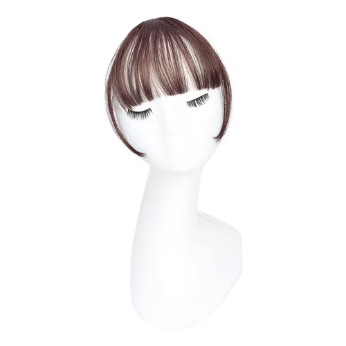 Synthetic Fake Invisible Air Bangs Hair Extension Front Fringes Hairpiece Black