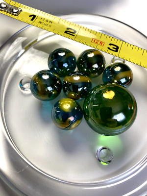 Meteor Glass Toy Marbles Lot with Shooter (Lot)